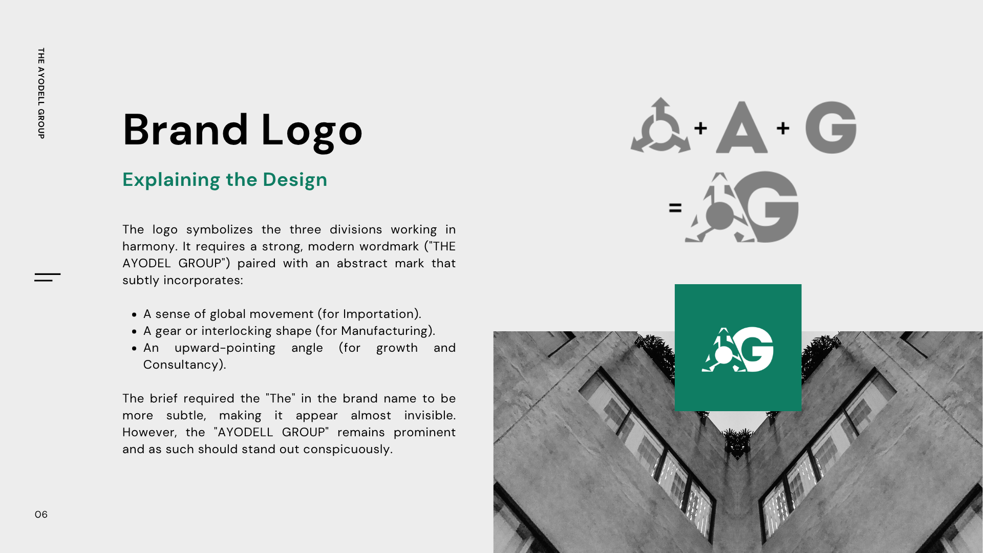 The Ayodell Group logo variations