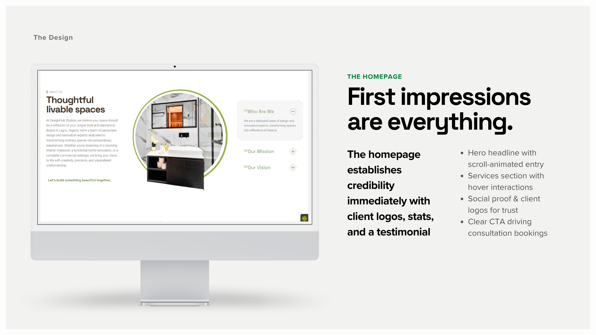 DesignHub website design and development visual