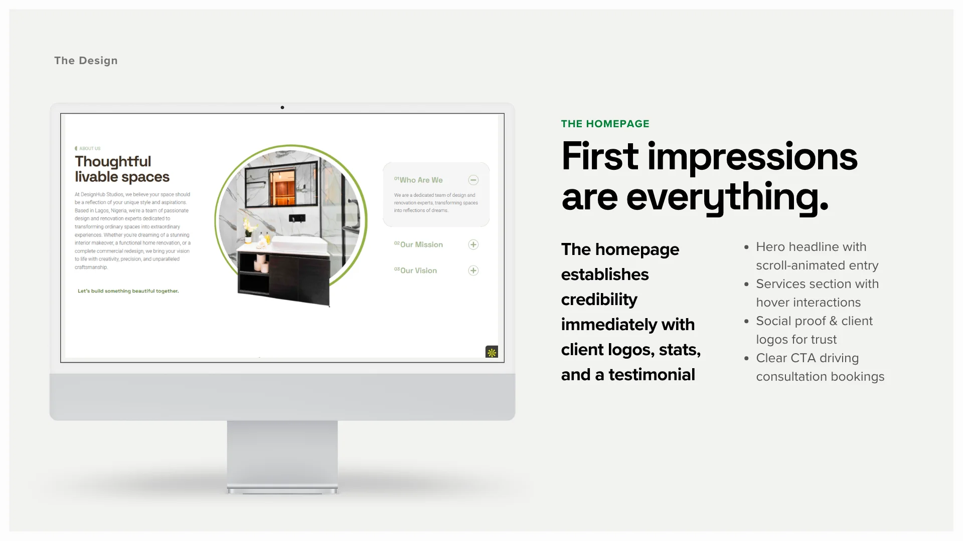 DesignHub website design and development visual