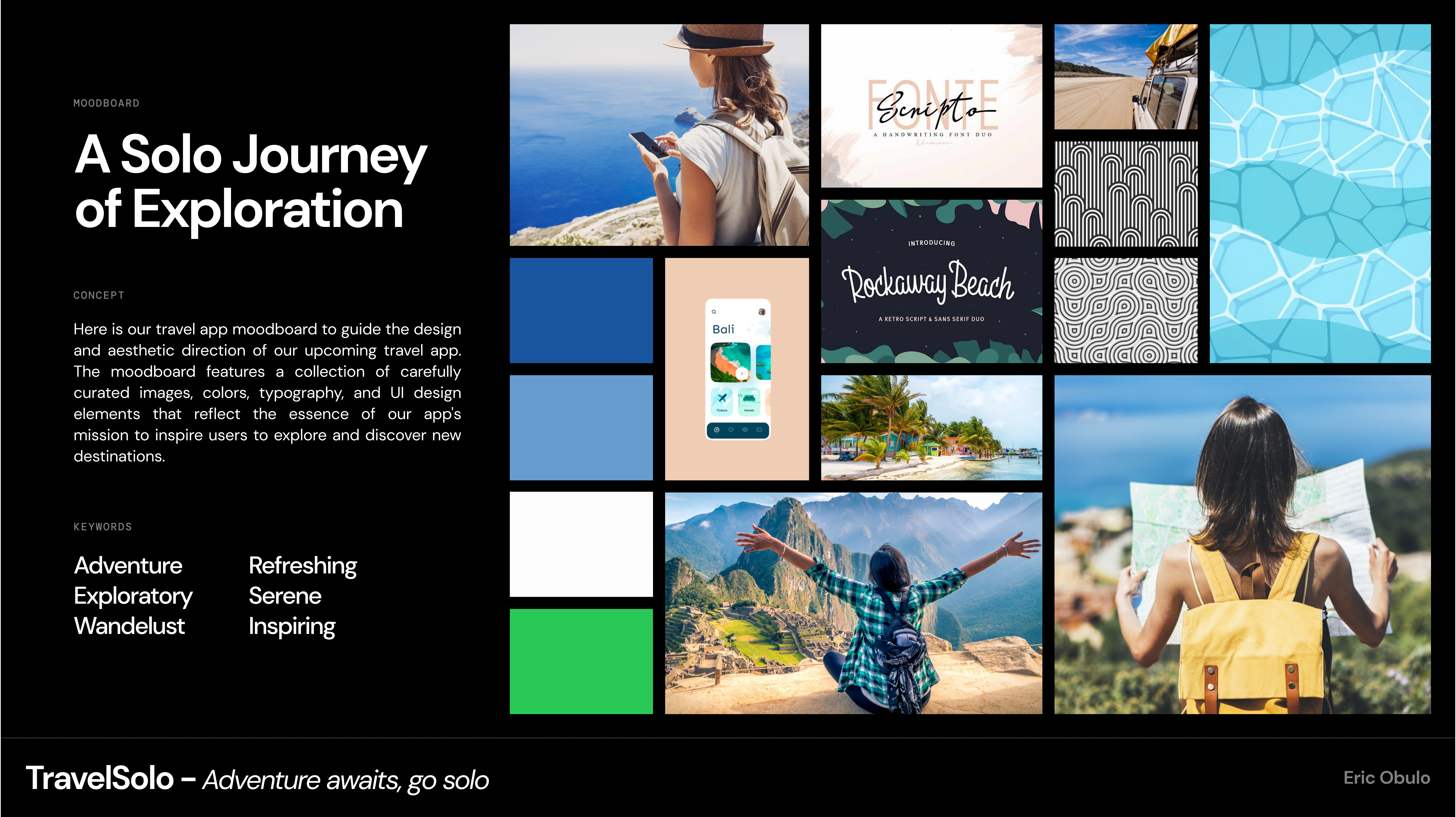 TravelSolo moodboard and visual direction